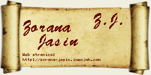 Zorana Jašin vizit kartica